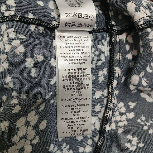 Elisabetta franchi abito Donna womens medium floral mini black cream blossoms - Picture 10 of 10